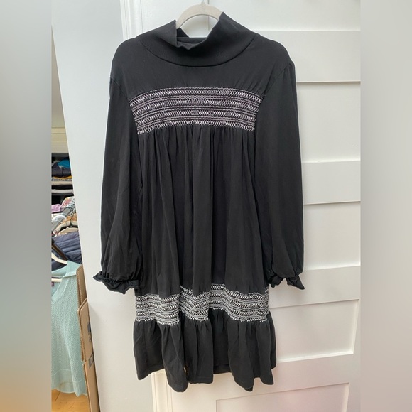 Batsheva Frankie long sleeve modern Victorian black dress​, plus size dress - Picture 4 of 9